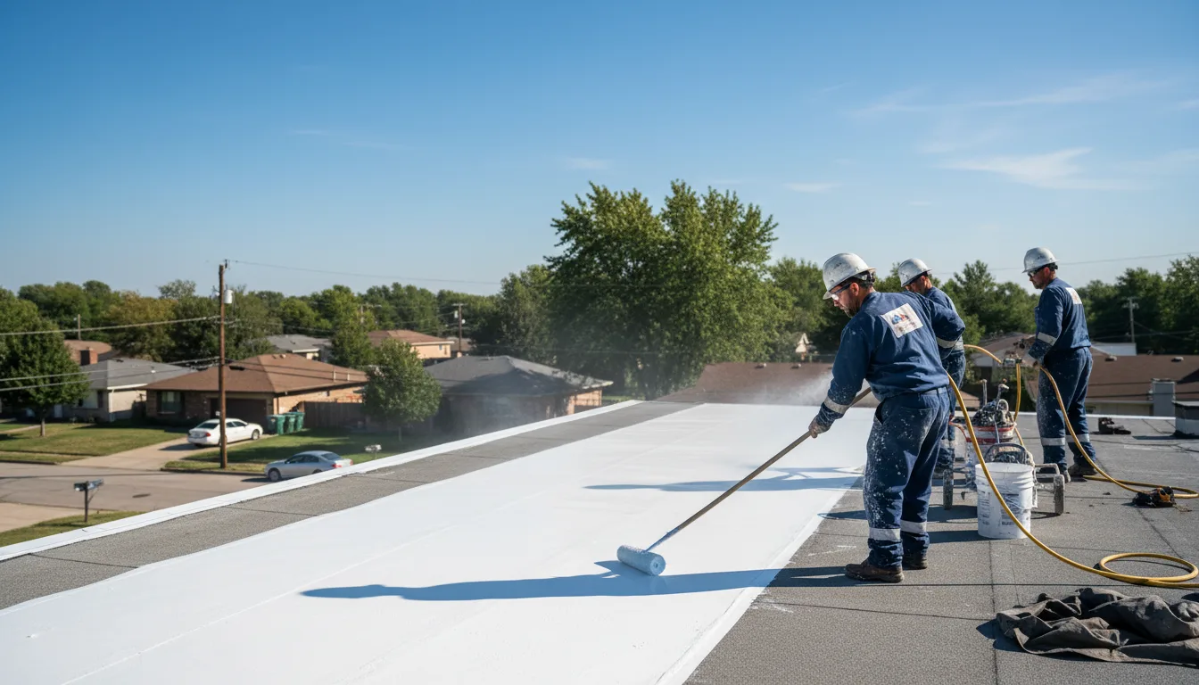 Commercial roof coating in Ben Wheeler, TX near me